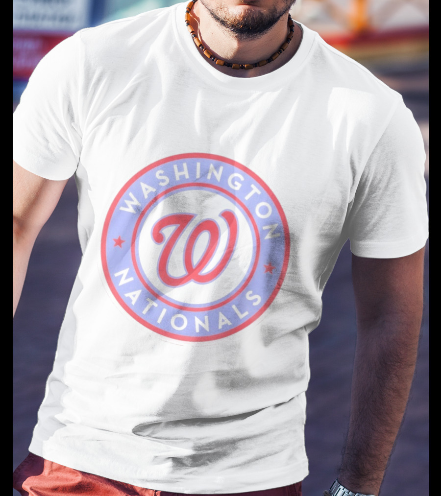 Washington Nationals Curly W Star Baseball T-Shirt