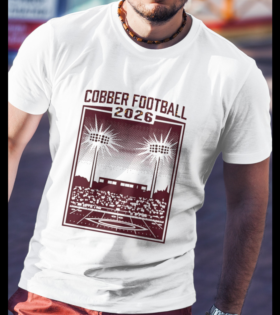 Cobber Football 2026 Stadium Lights Game Day Crowd Night Event T-Shirt