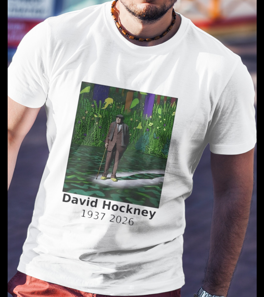 David Hockney 1937 2026 Colorful Garden Painting Memorial T-Shirt