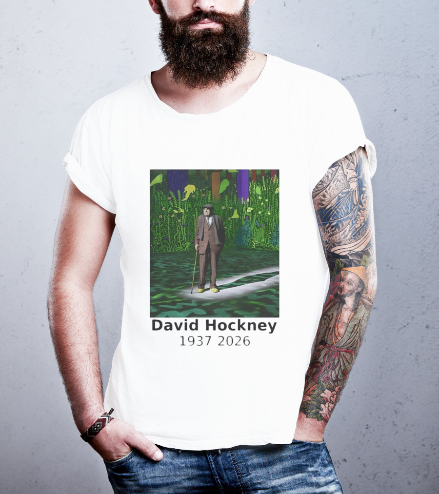 David Hockney 1937 2026 Colorful Garden Painting Memorial T-Shirt