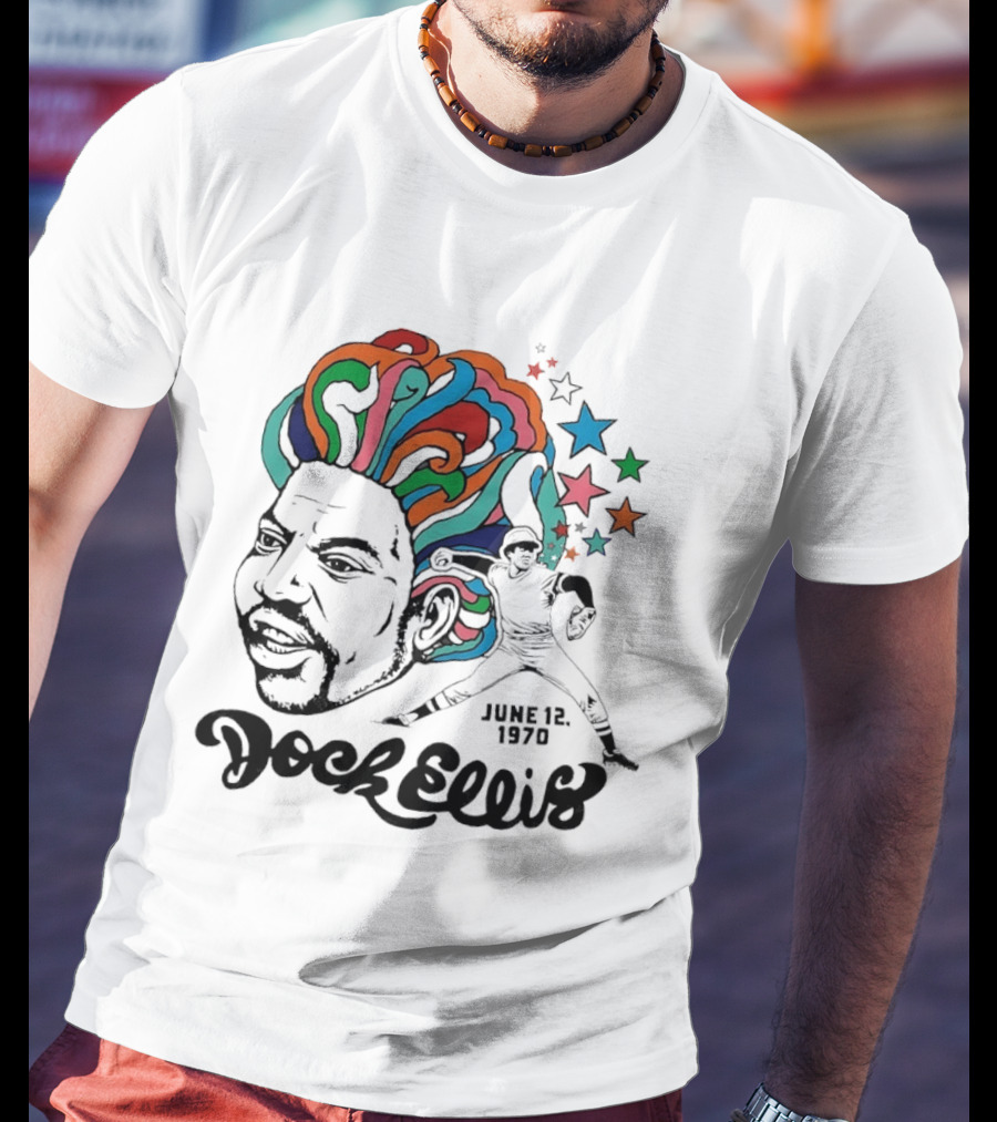 Dock Ellis Psychedelic Pitcher June 12 1970 Baseball T-Shirt
