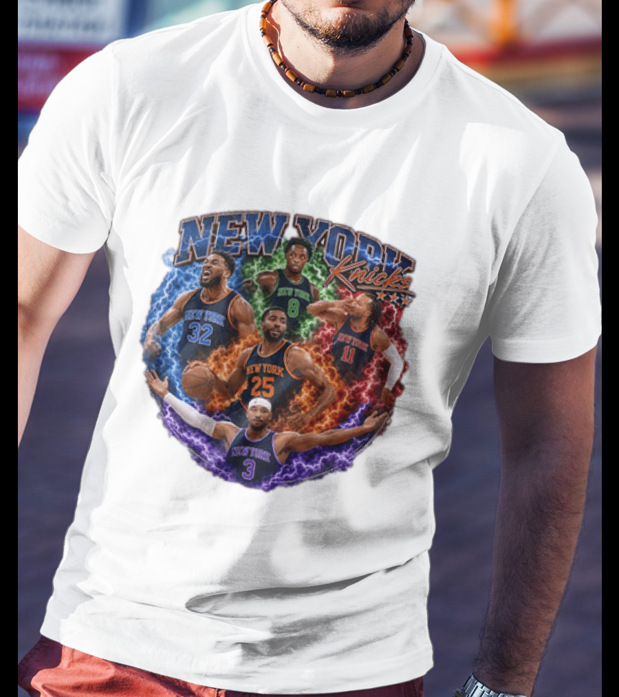New York Knicks Karl Anthony Towns OG Anunoby Mikal Bridges Jalen Brunson Josh Hart T-Shirt