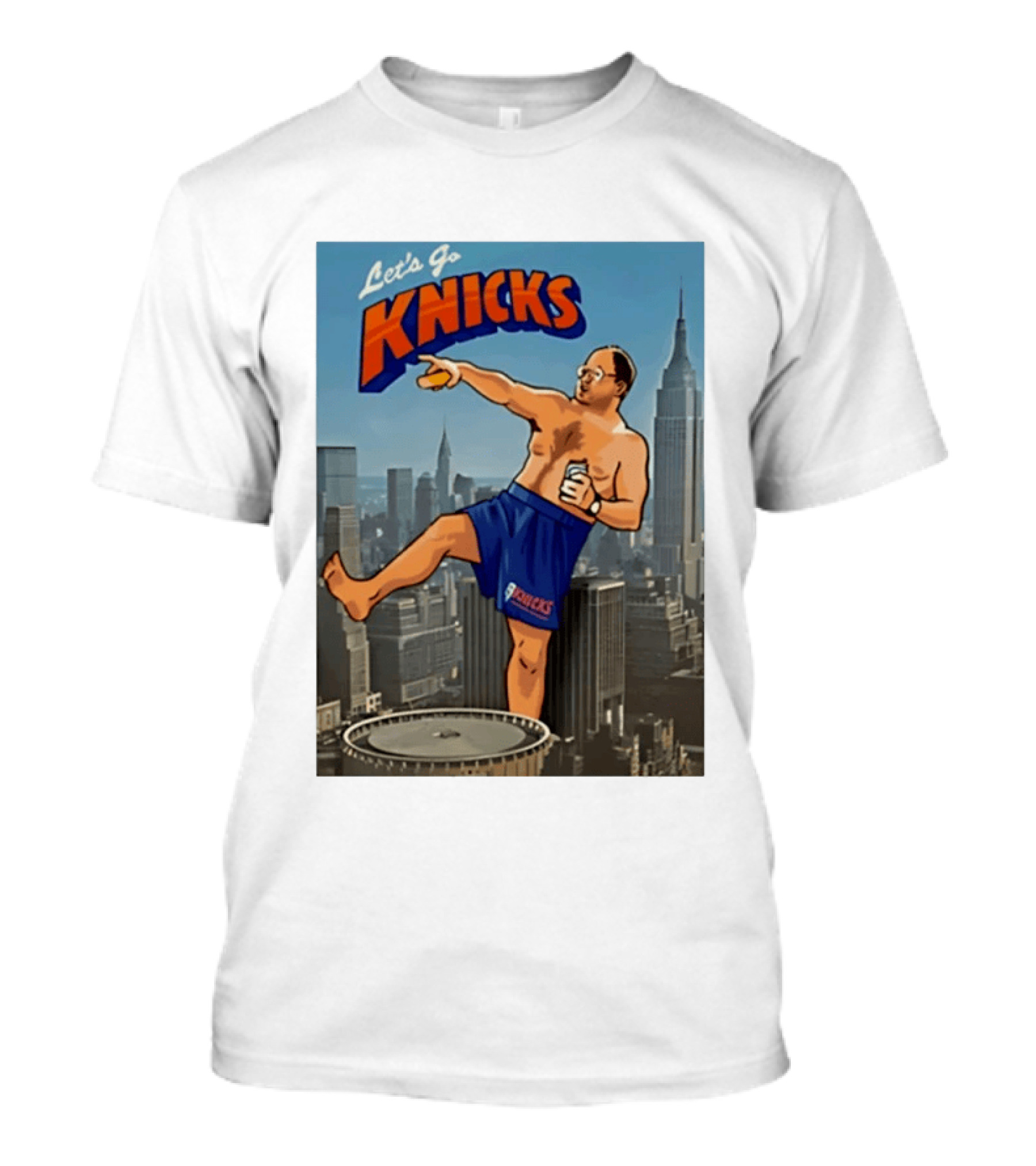 Let's Go Knicks New York George Costanza Statue Of Liberty T-Shirt
