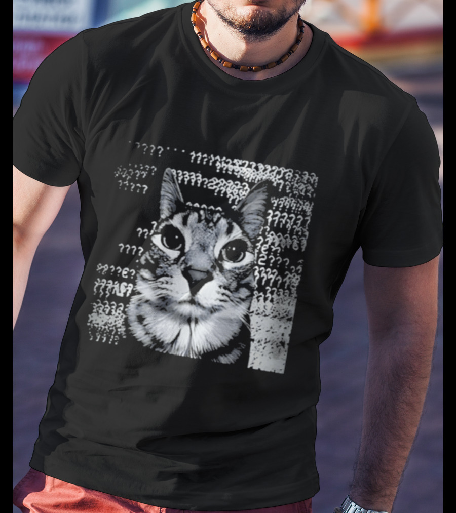 Cat Question Marks T-Shirt