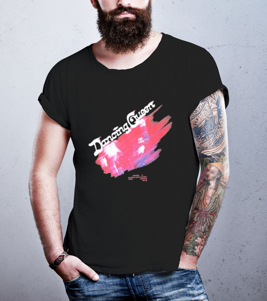 ABBA Dancing Queen Retro Red Brushstroke Photo T-Shirt