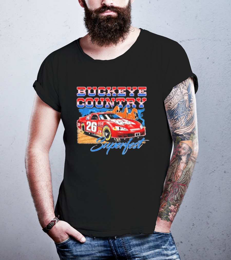 Buckeye Country Superfest 2026 Racing Car 26 T-Shirt
