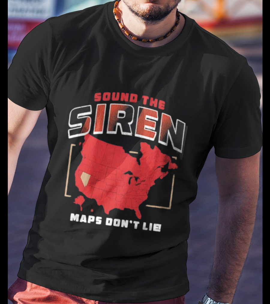 Carolina Hurricanes Hockey Sound The Siren Maps Don't Lie T-Shirt
