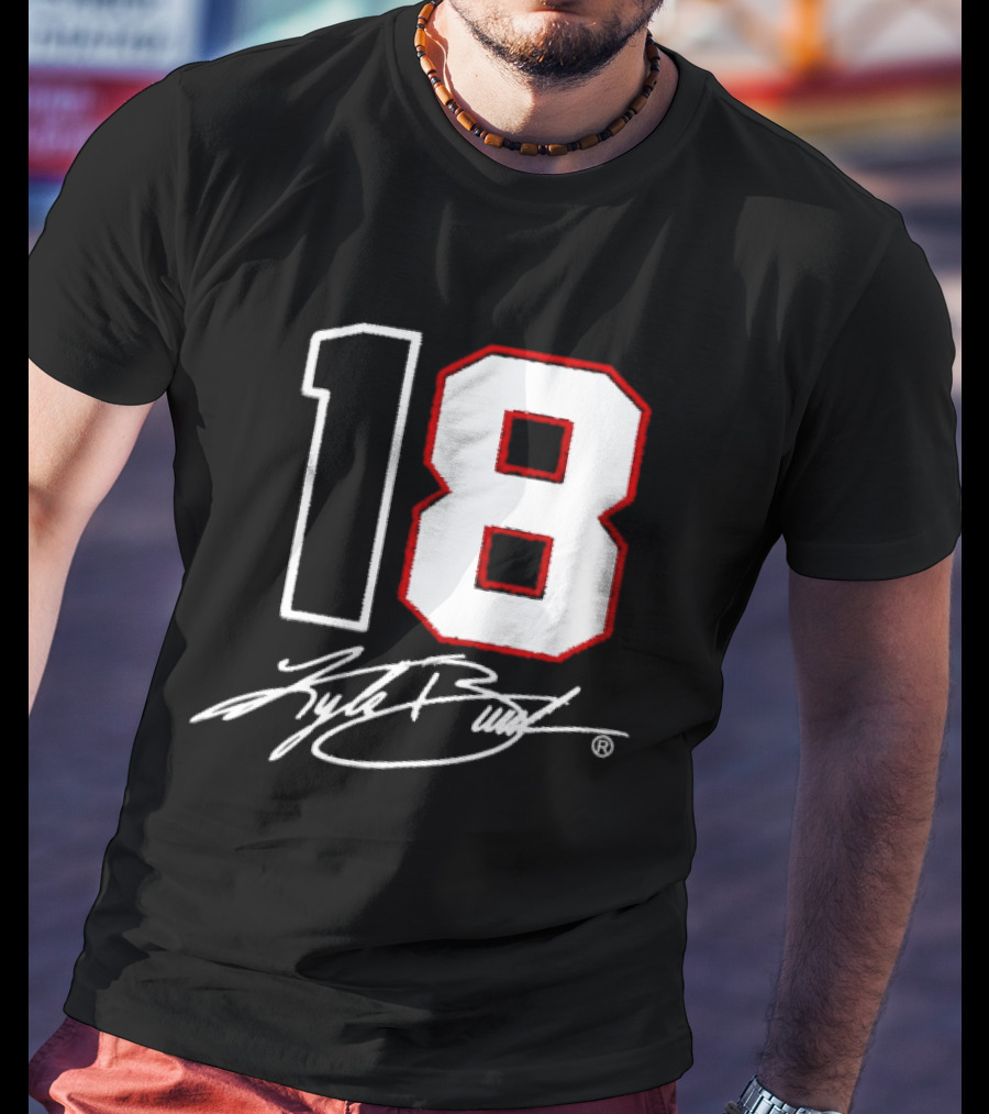 Denny Hamlin Kyle Busch 18 NASCAR Cup Series Racing Signature T-Shirt