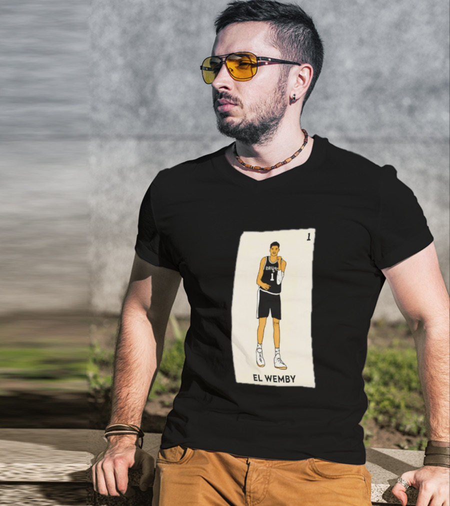 El Wemby Victor Wembanyama San Antonio Spurs Basketball 1 NBA Card T-Shirt