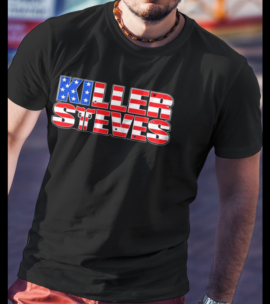 Killer Steves American Flag Stars And Stripes T-Shirt