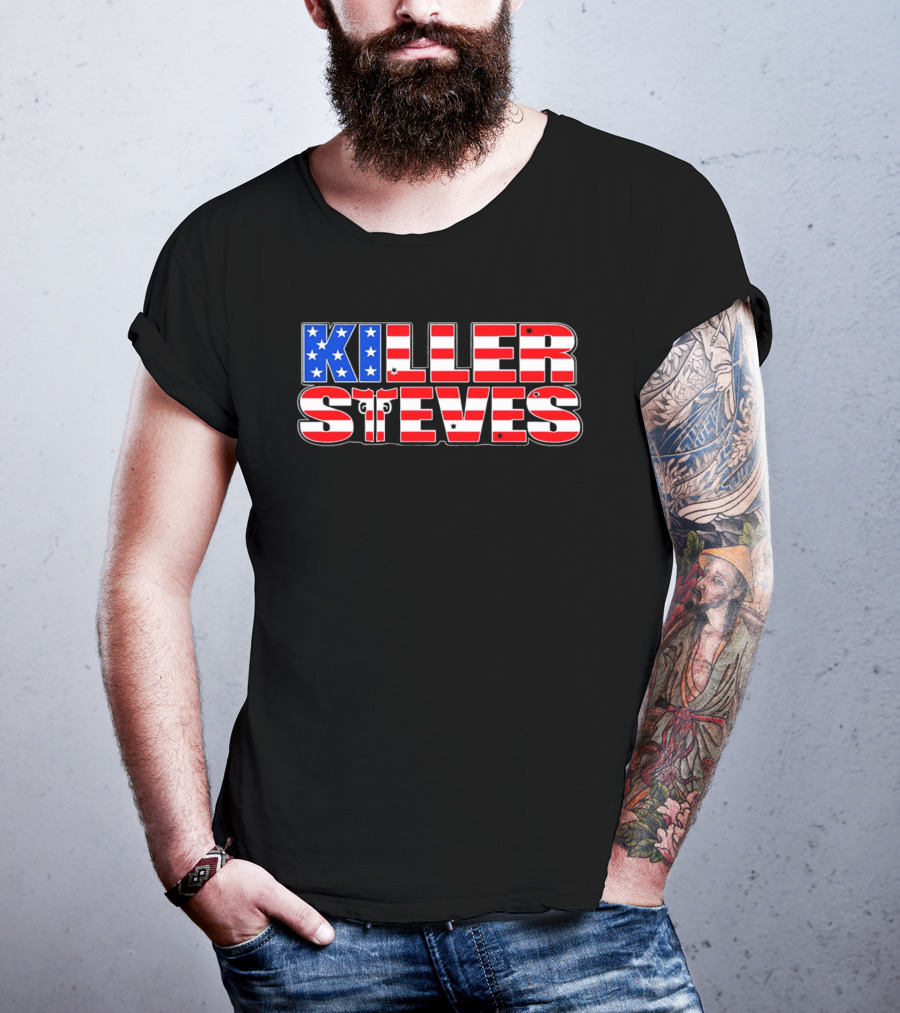 Killer Steves American Flag Stars And Stripes T-Shirt
