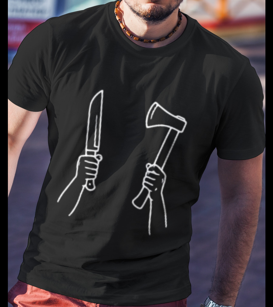 Sophie Of Dundee Knife And Axe Hand Drawing T-Shirt