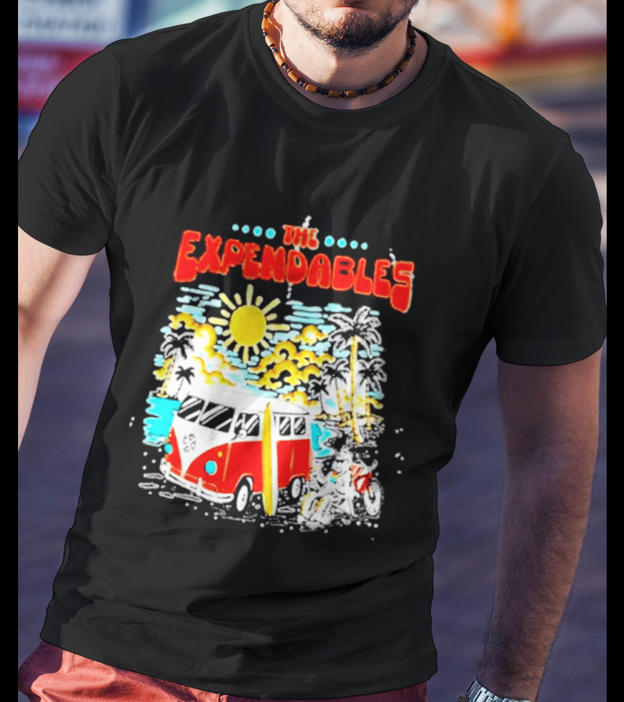 The Expendables Santa Cruz California Surf Van Beach Scene T-Shirt