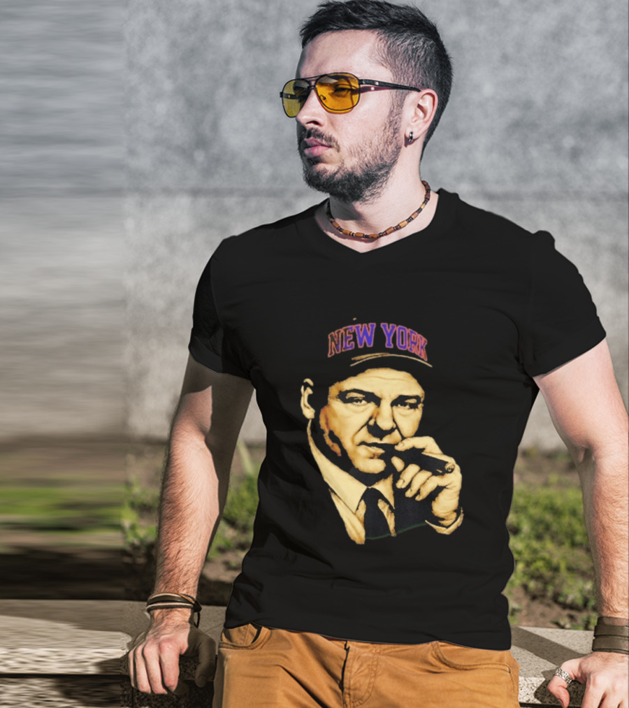 Tony Soprano Cigar New York Knicks Basketball Iconic Fusion T-Shirt