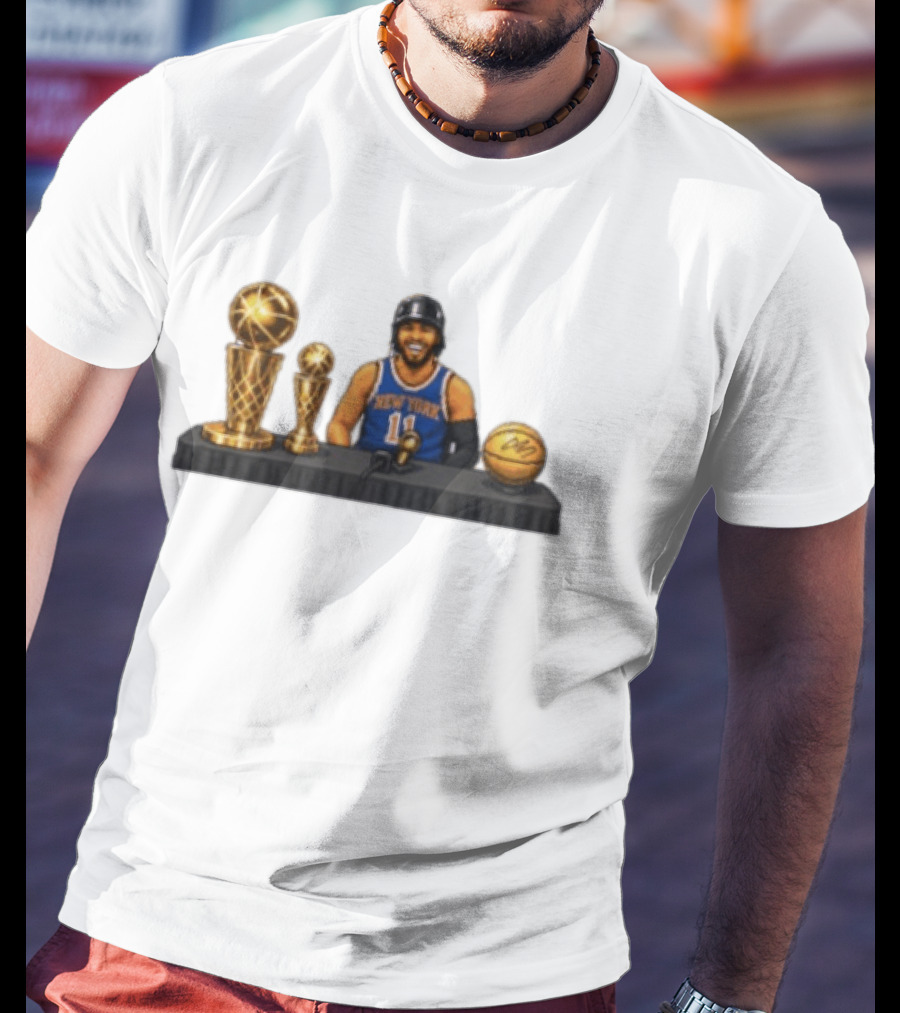 New York Knicks Jalen Brunson King Of NY Video Game 11 Basketball Trophies T-Shirt