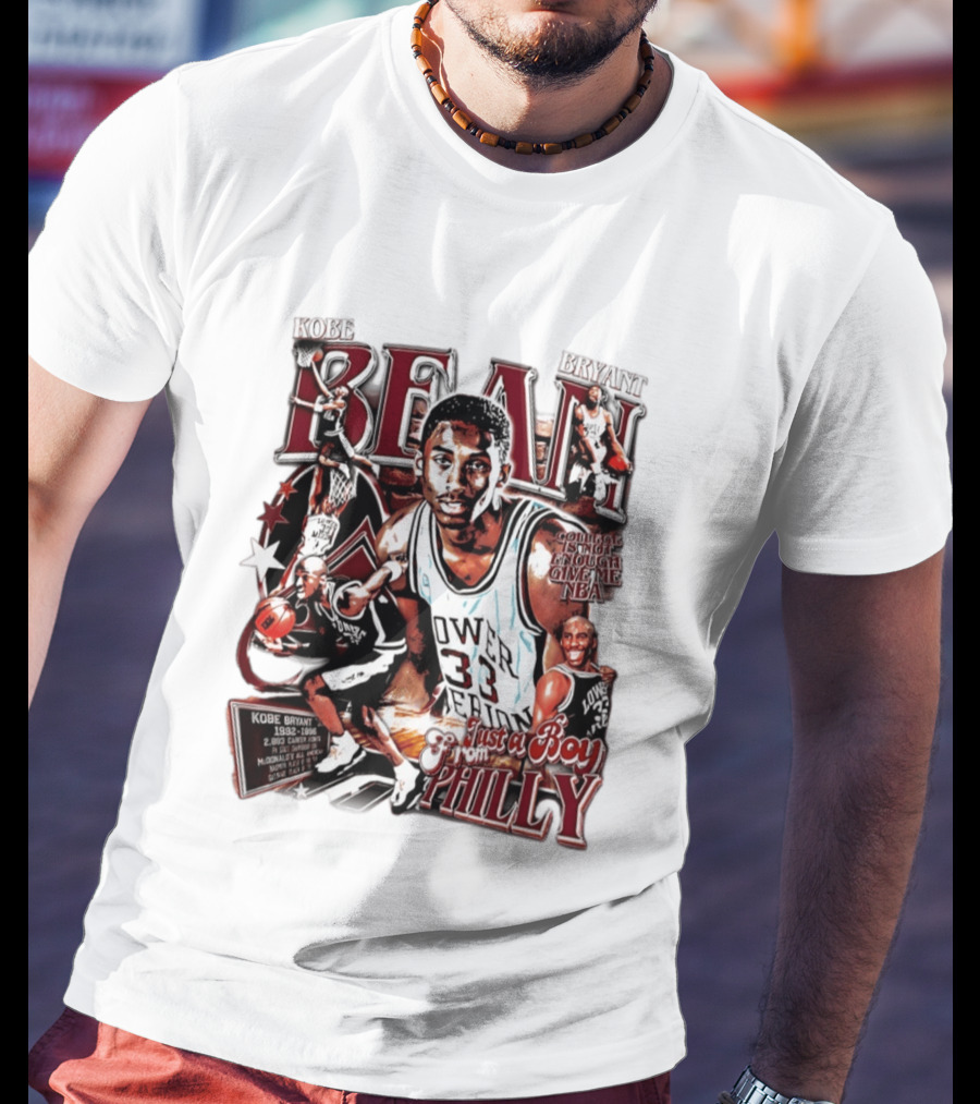 Kobe Bryant Bean Lower Merion High School Just A Boy From Philly 33 Jersey Basketball Legends T-Shirt