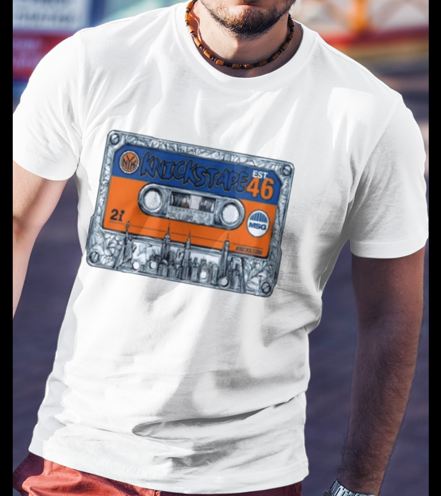 New York Knicks Knickstape Cassette EST 46 MSG Mixtape Graffiti T-Shirt