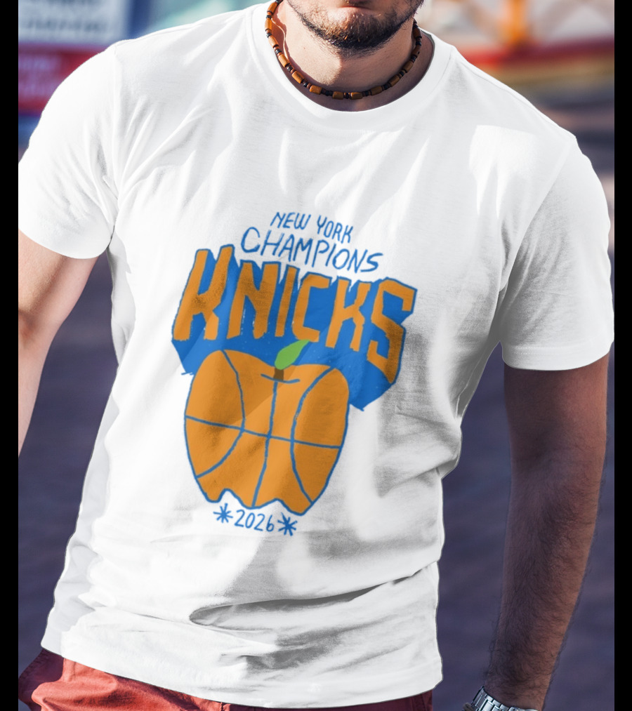 New York Champions Knicks Big Apple 2026 T-Shirt