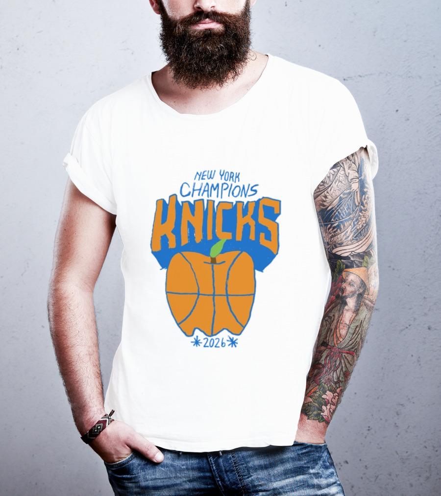 New York Champions Knicks Big Apple 2026 T-Shirt