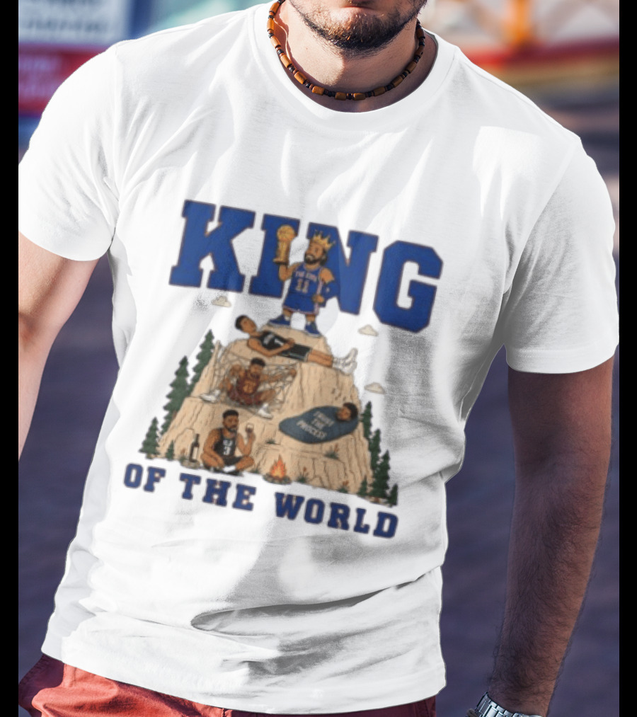 New York Knicks NBA Jalen Brunson King Of The World Basketball Champions T-Shirt