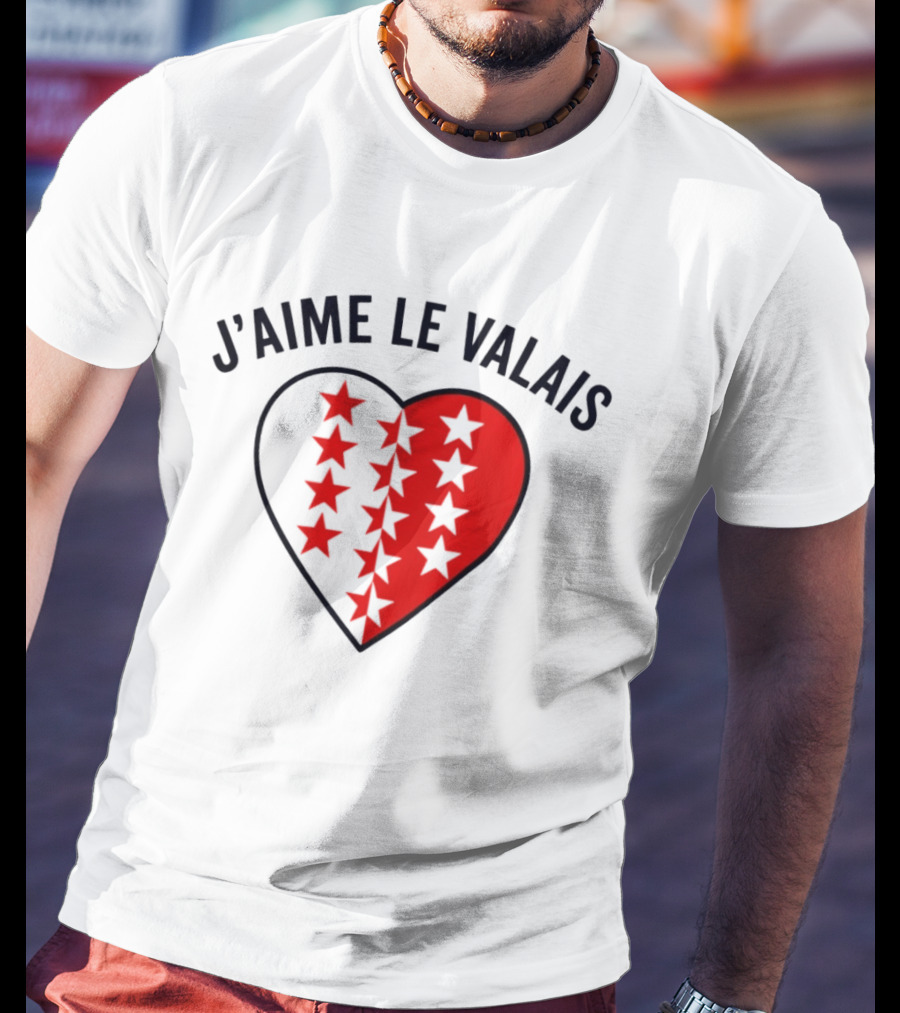 J'aime Le Valais Heart Stars T-Shirt