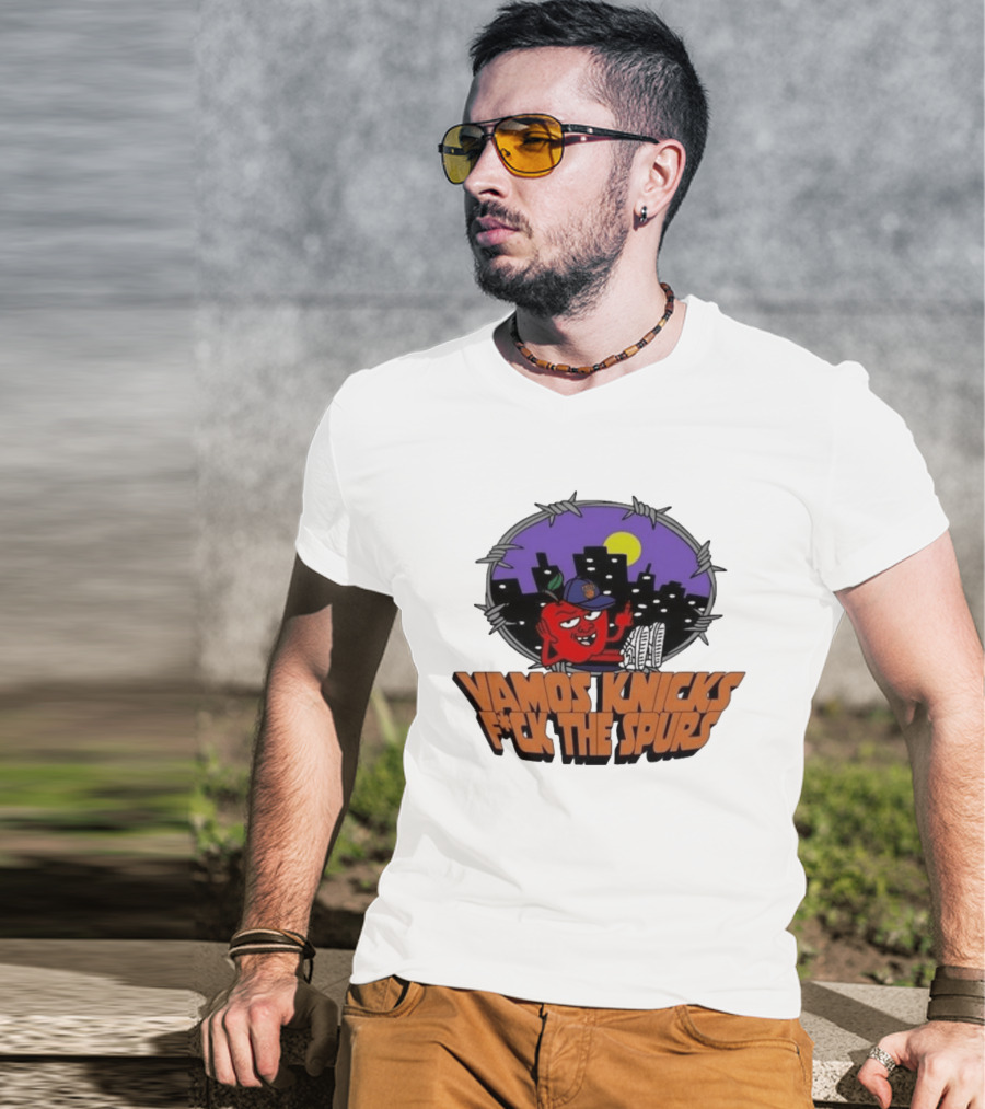 Vamos Knicks F*ck The Spurs New York City Basketball Fan T-Shirt