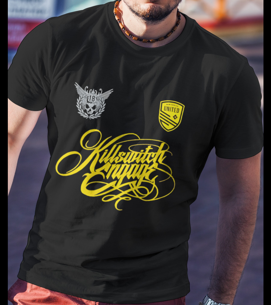 New Mexico United Killswitch Engage Collaboration Crest And Script T-Shirt
