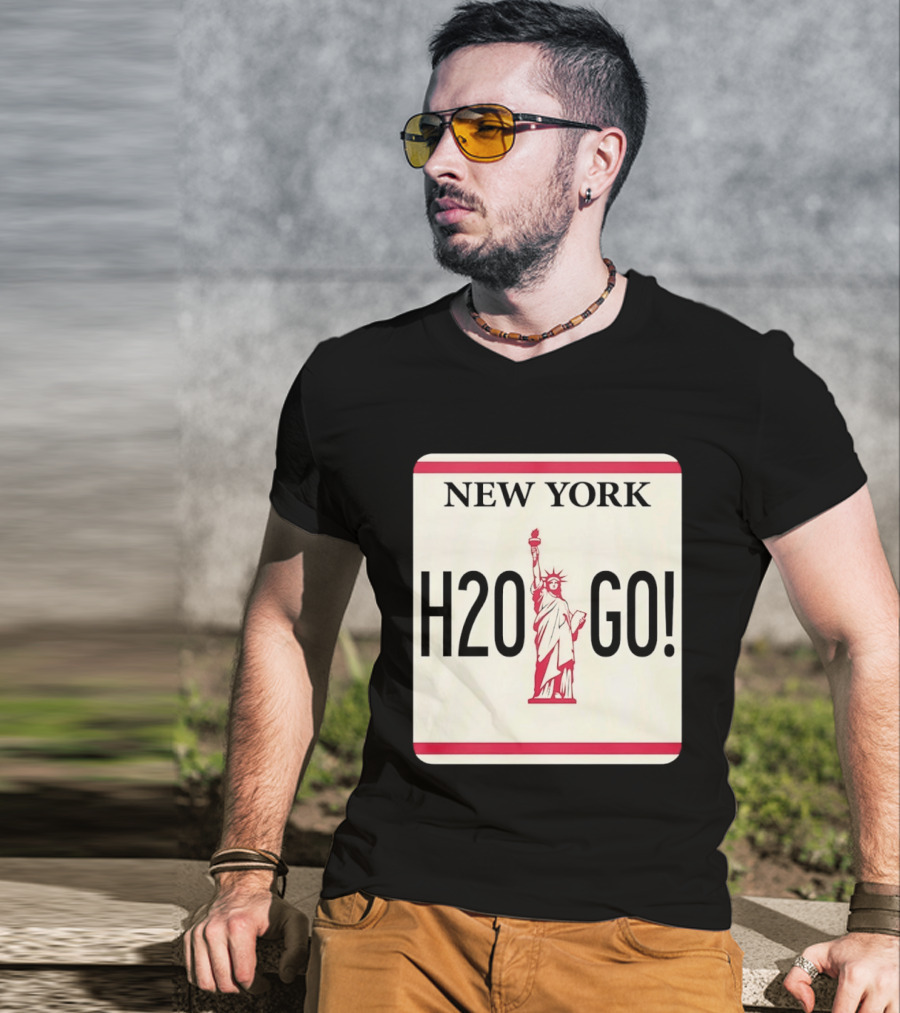 New York H2O Go License Plate Statue Of Liberty T-Shirt