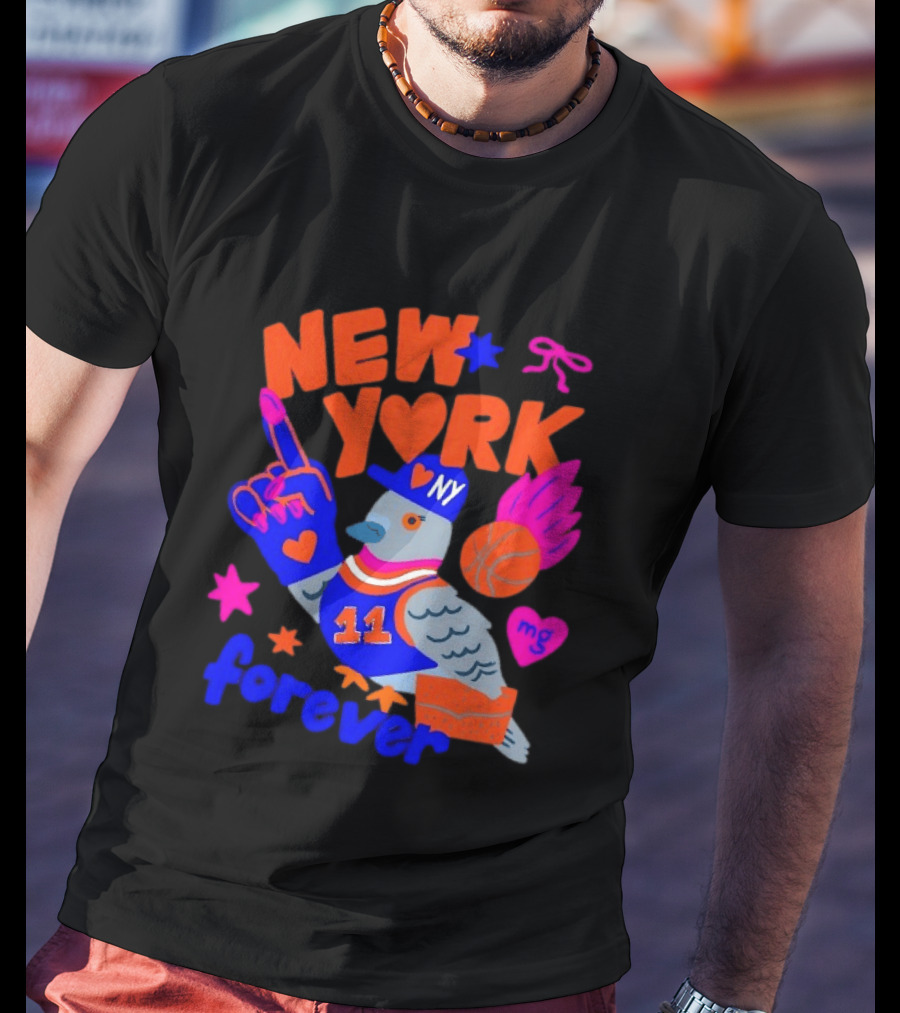 New York Knicks Jalen Brunson Pigeon Love Forever T-Shirt