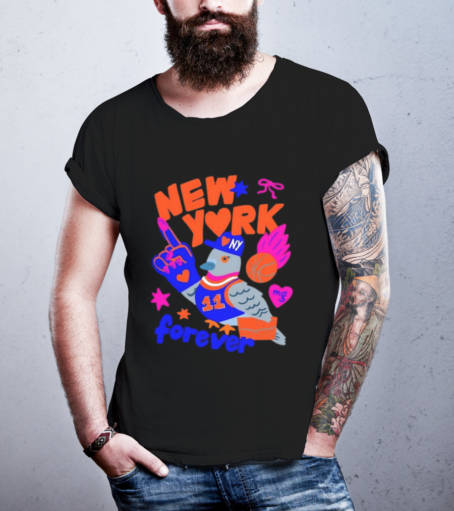 New York Knicks Jalen Brunson Pigeon Love Forever T-Shirt
