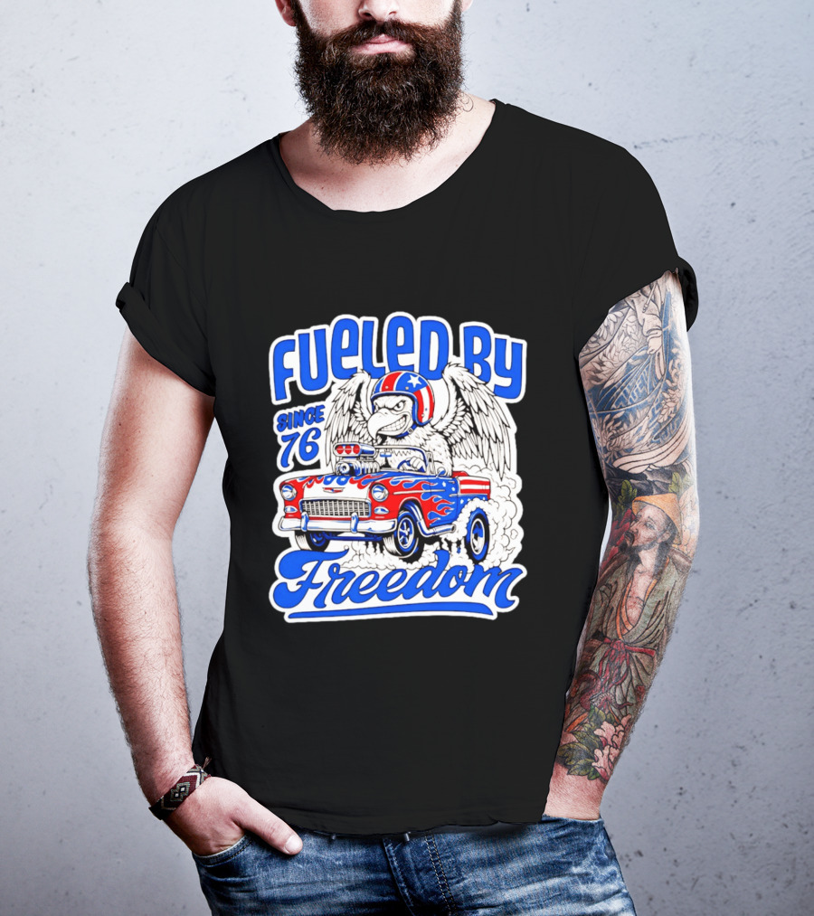 Fueled By Freedom Eagle Hot Rod USA Since 76 T-Shirt