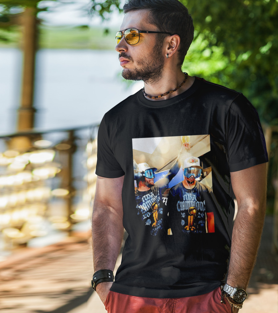 NBA Champions Celebration Jalen Brunson Josh Hart 2026 T-Shirt