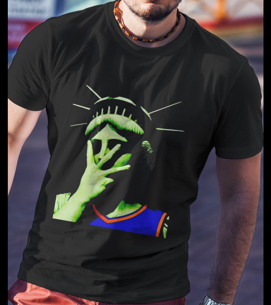 Statue Of Liberty New York Knicks Jersey Facepalm T-Shirt