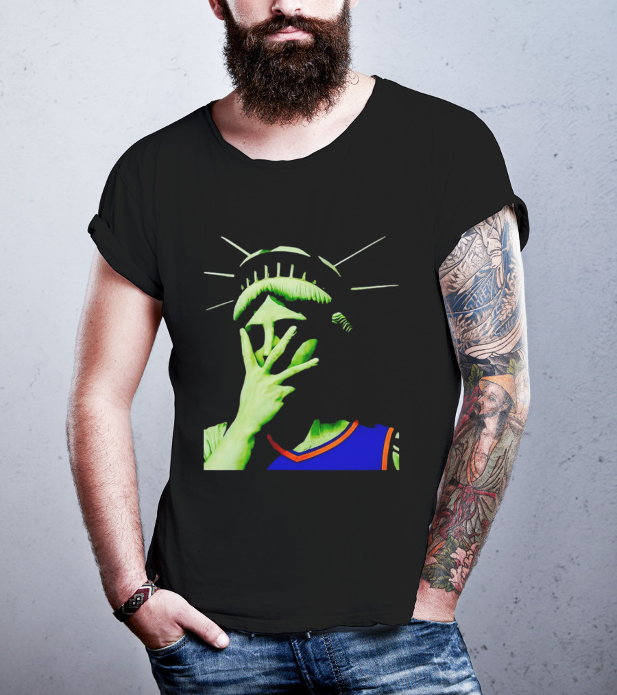 Statue Of Liberty New York Knicks Jersey Facepalm T-Shirt