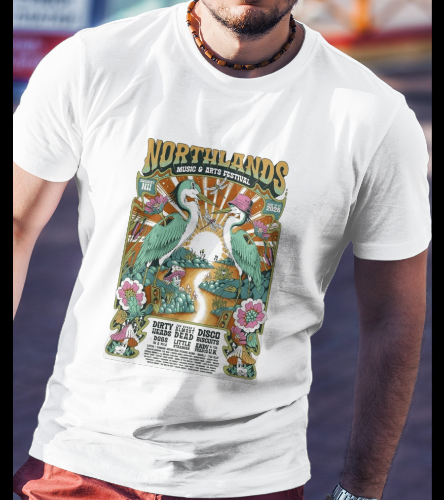 Northlands Music Arts Festival 2026 Swanzey NH Dirty Heads Disco Biscuits T-Shirt
