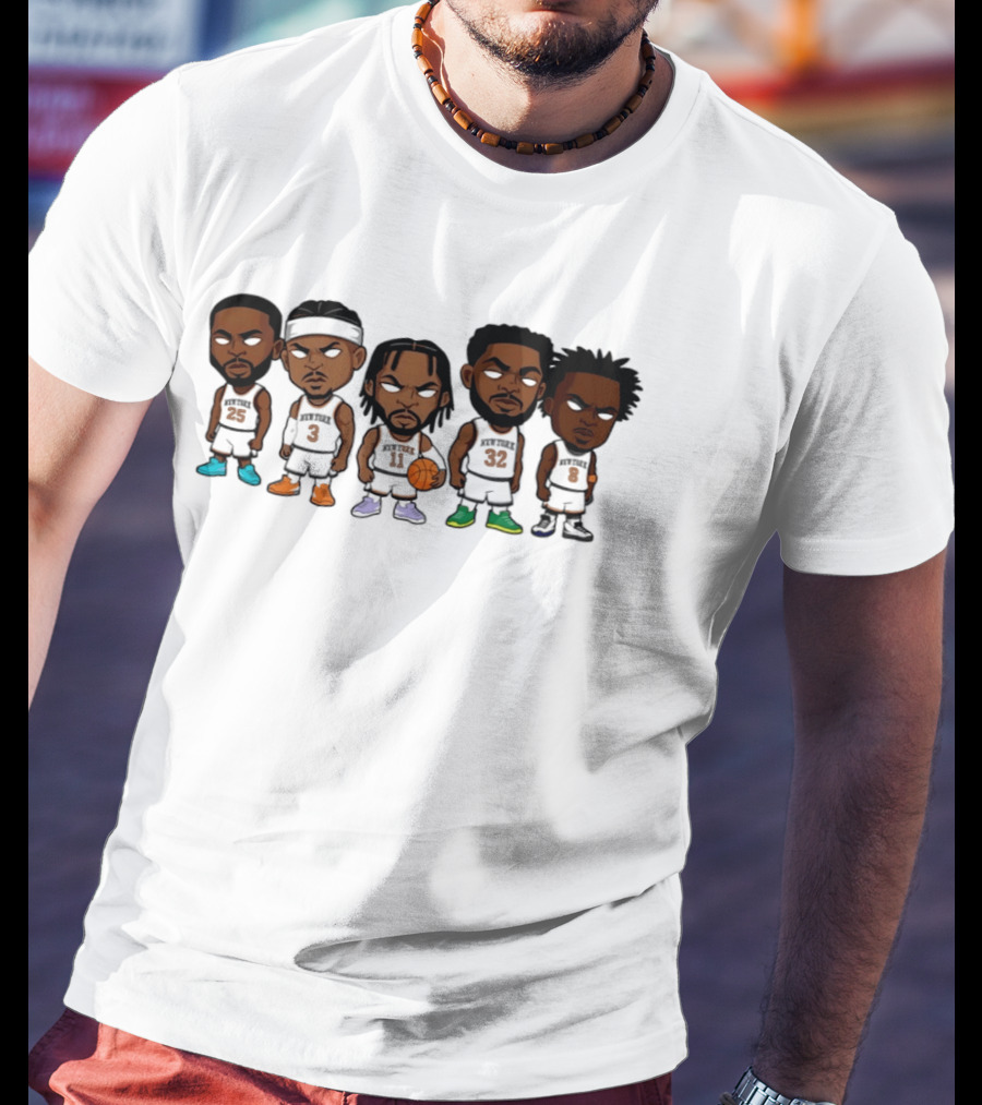 NY Basketball Toon Squad Cartoon Characters T-Shirt