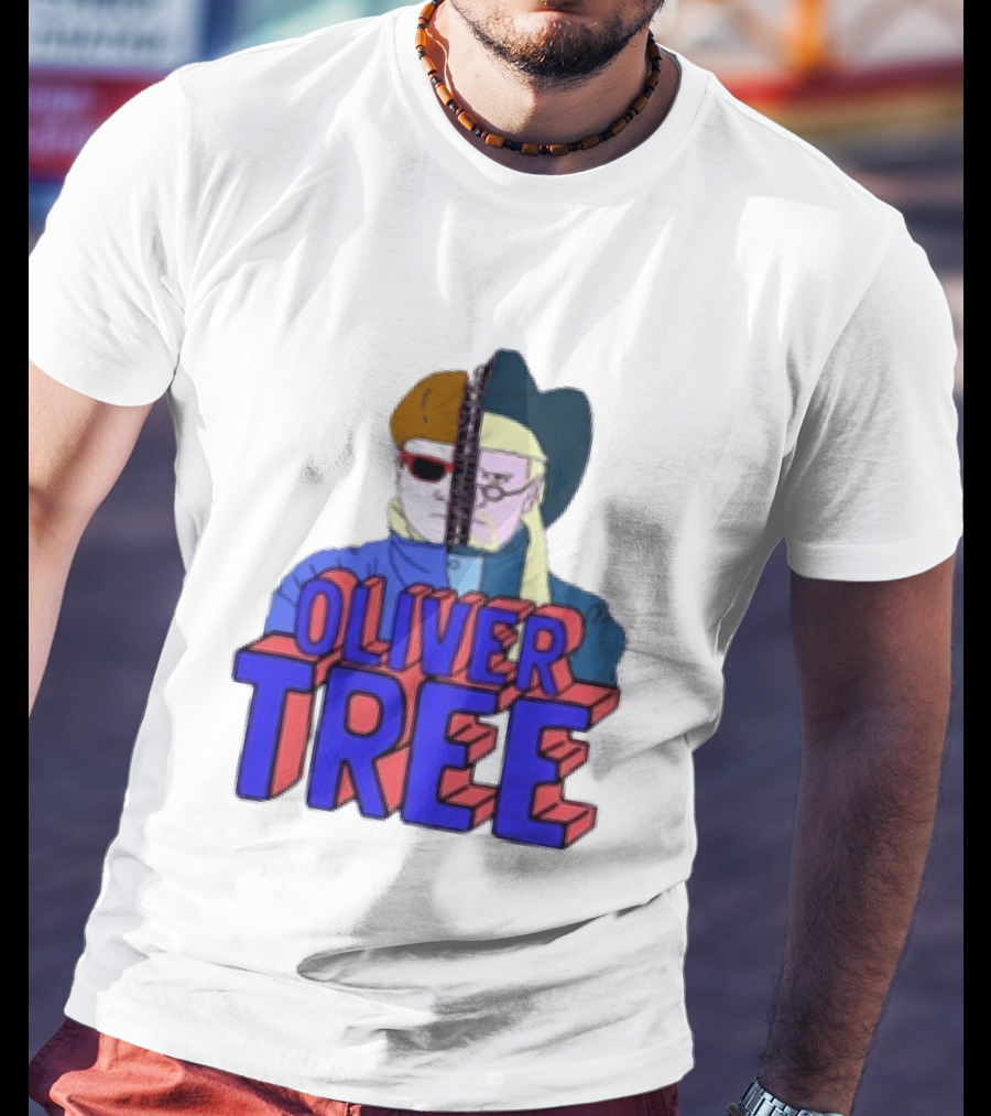 Oliver Tree Split Persona Sunglasses Half Cowboy Half Futuristic T-Shirt