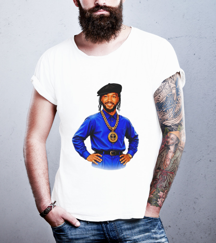 Jalen Brunson NY Knicks Always Business Never Personal Anchor Chain Beret Outfit T-Shirt