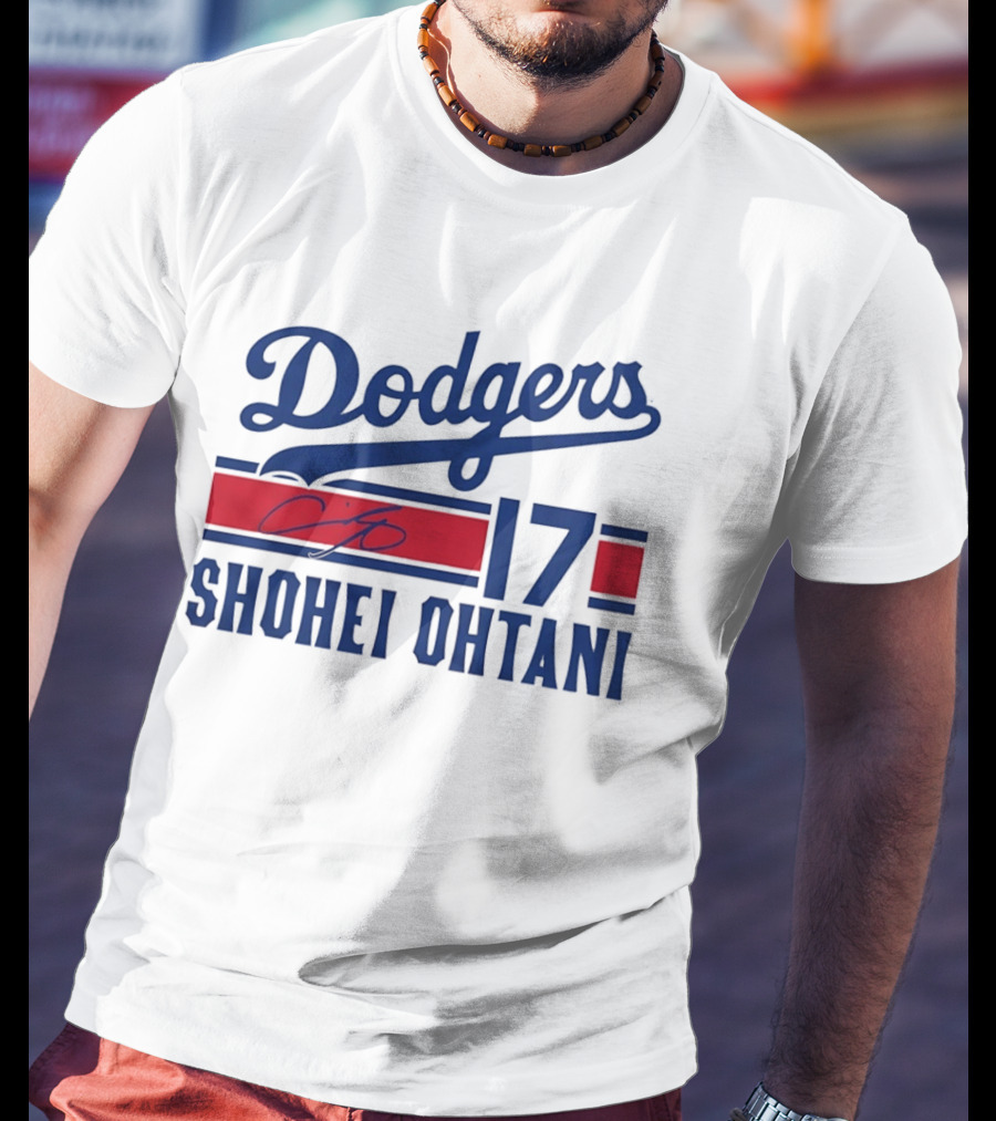 Dodgers Shohei Ohtani 17 Signature Number T-Shirt