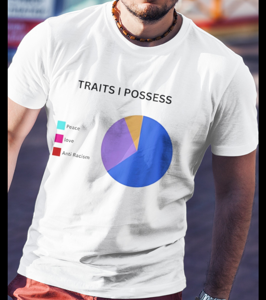 TRAITS I POSSESS Peace Love Anti Racism Chart T-Shirt