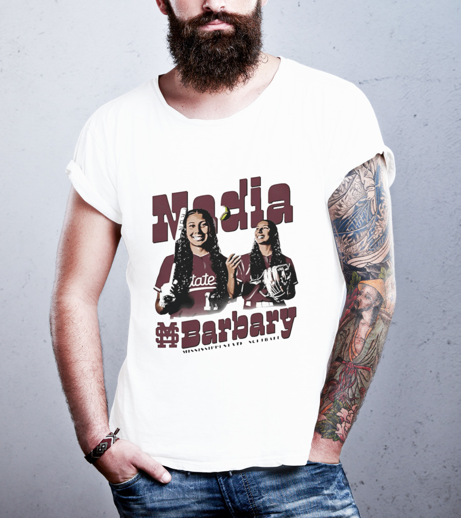 Mississippi State Nadia Barbary Bulldogs Baseball T-Shirt