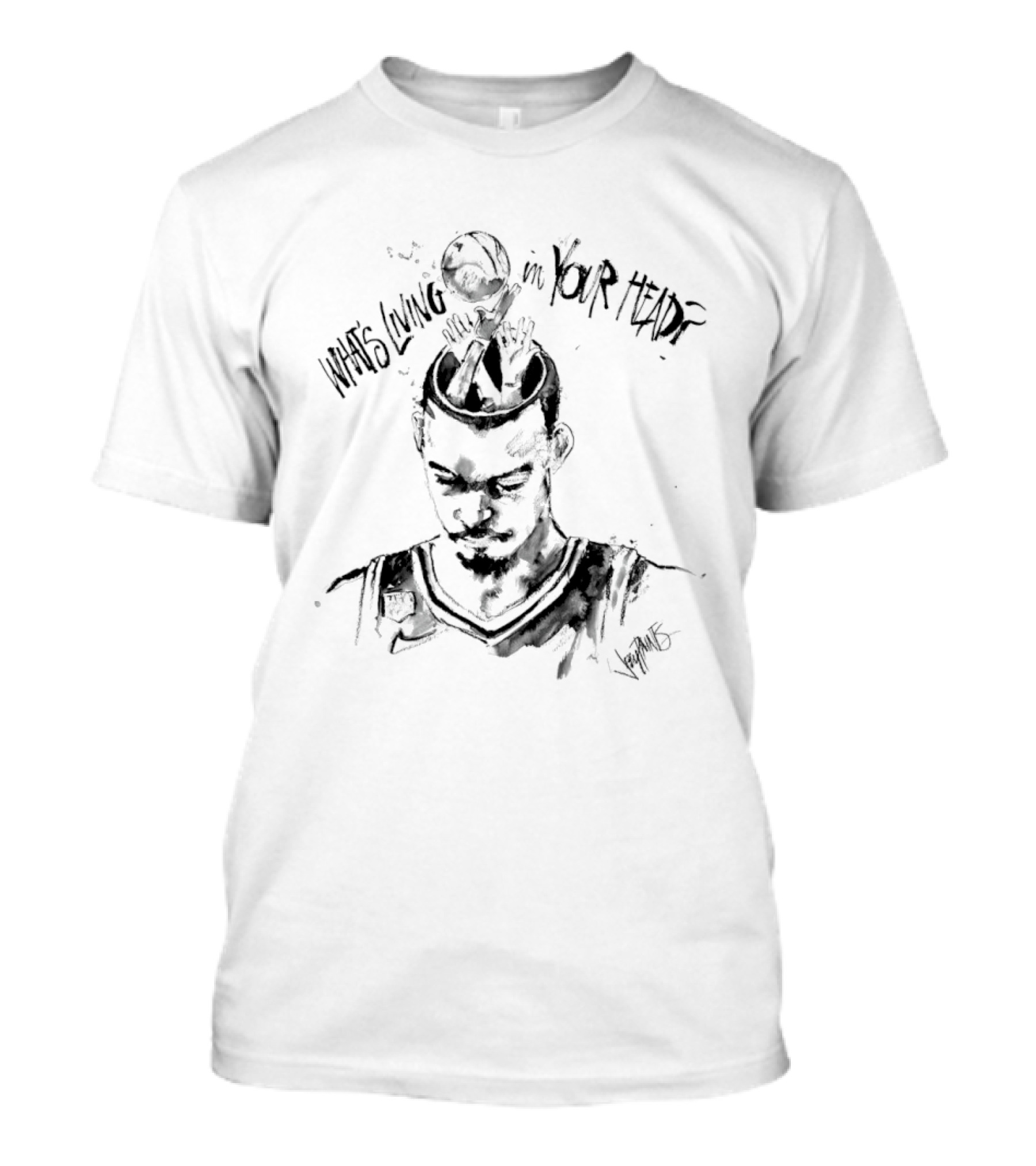 Victor Wembanyama What's Living In Your Head Sketch T-Shirt