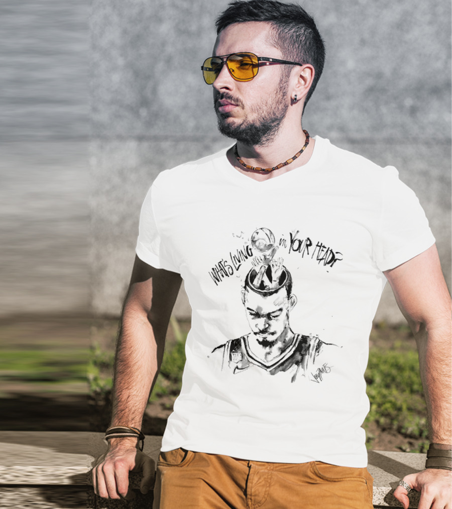 Victor Wembanyama What's Living In Your Head Sketch T-Shirt