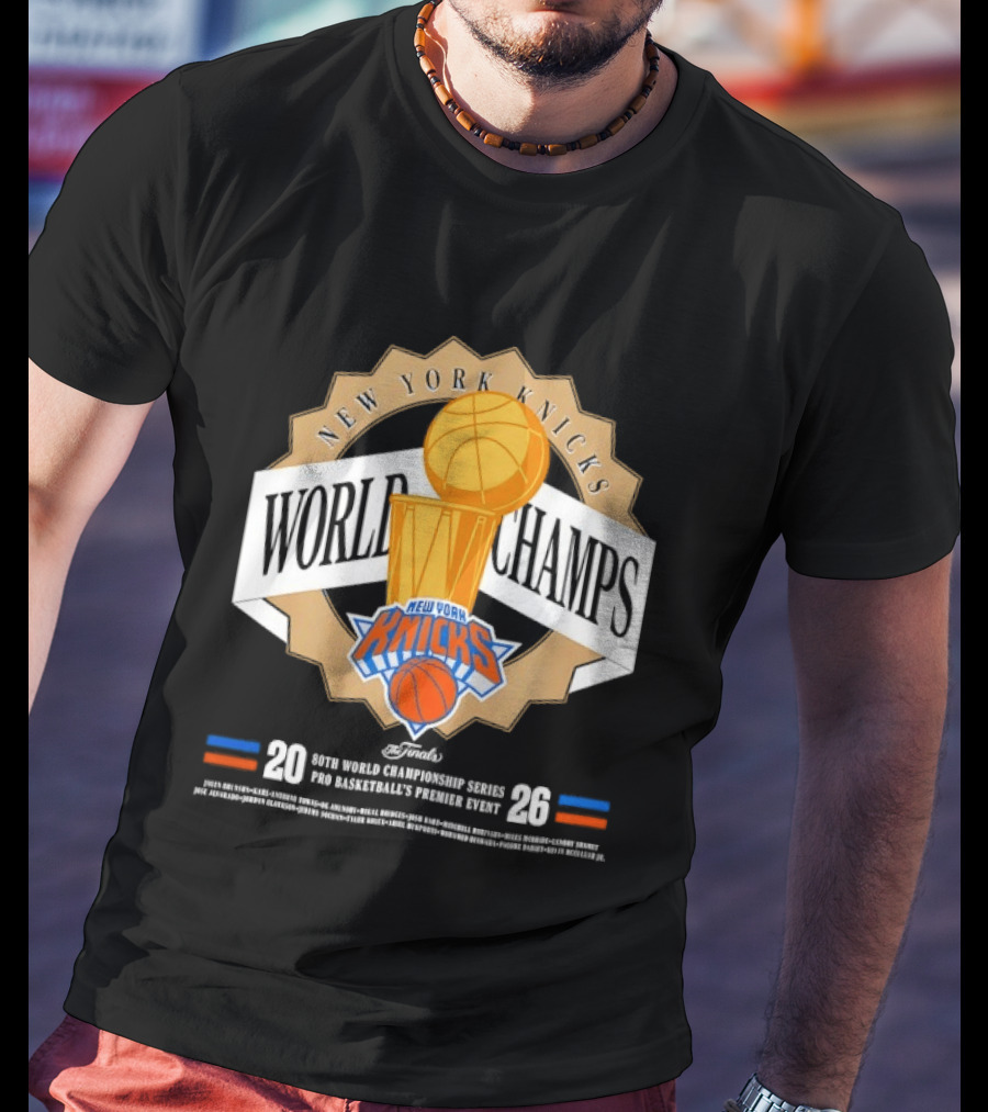 New York Knicks World Champs 2026 NBA Pro Basketball Event T-Shirt