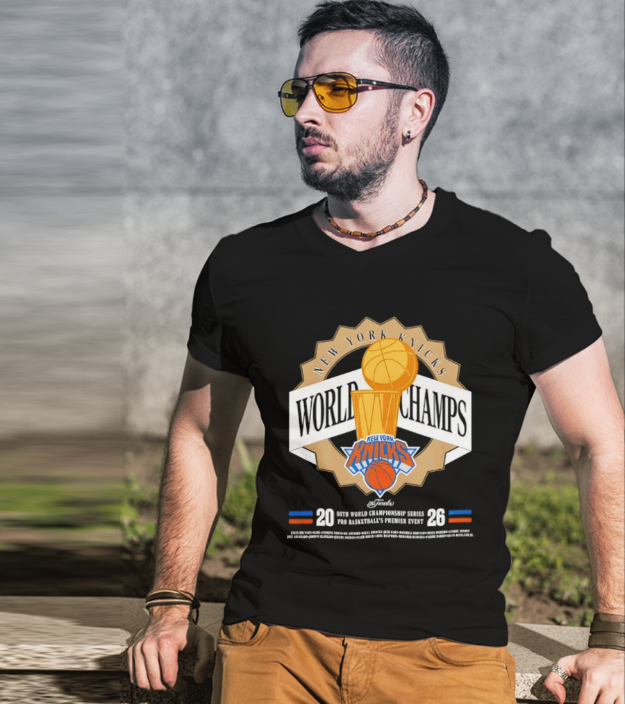 New York Knicks World Champs 2026 NBA Pro Basketball Event T-Shirt