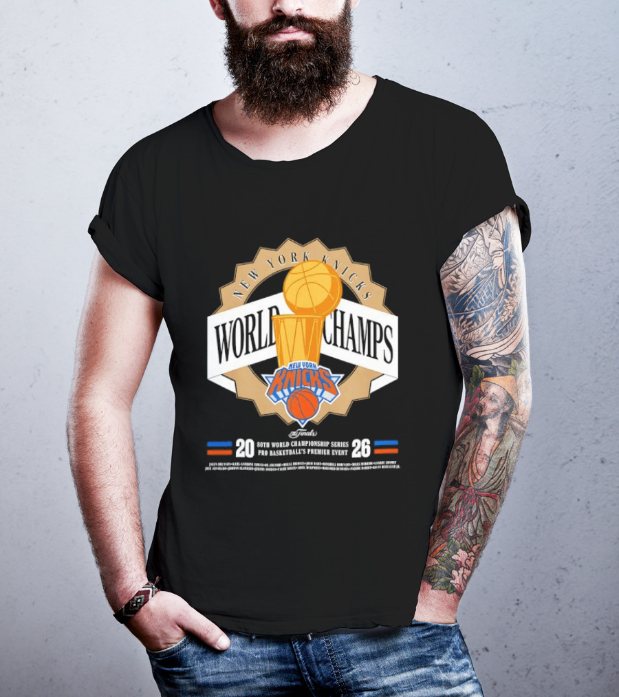 New York Knicks World Champs 2026 NBA Pro Basketball Event T-Shirt