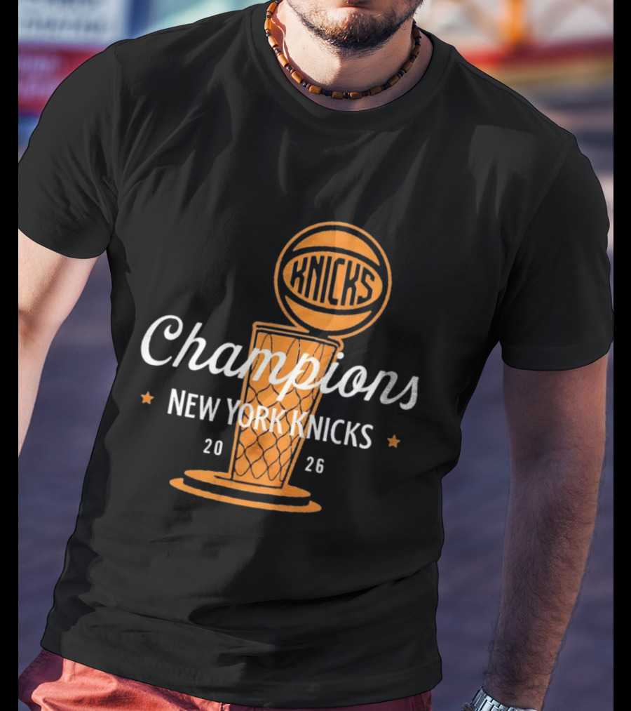 New York Knicks Champions 2026 Victory Basketball Knicks T-Shirt