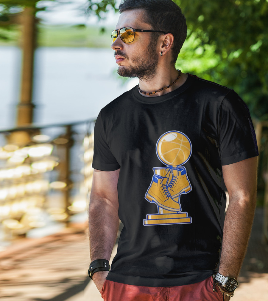 New York Basketball Trophy Golden Boots T-Shirt