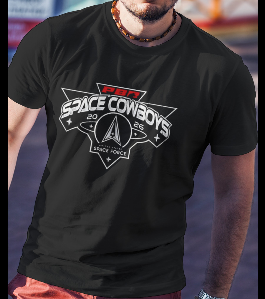 PBR Space Cowboys 2026 Powered By Space Force T-Shirt