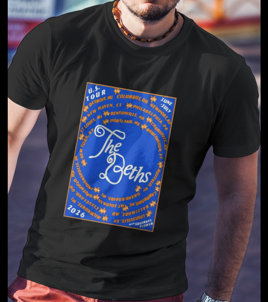The Beths US Tour 2026 Cities June July With Squirrel Flower T-Shirt